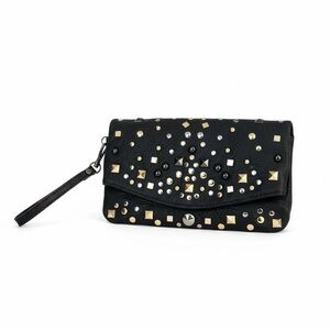 MZ Wallace Studded Leather Clutch/Wristlet